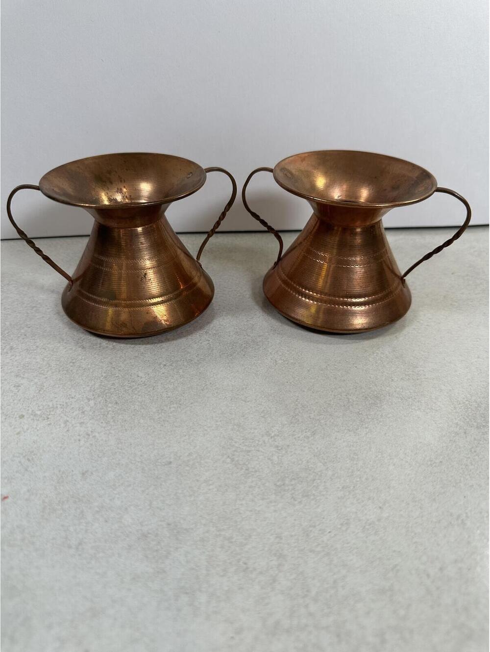 VTG Mario Pelino Sulmona Italy Miniature Copper Wedding Favor Pots Set